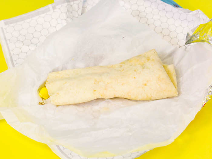 SAUSAGE EGG AND CHEESE BURRITO — This was listed under the "sides" section of the breakfast menu, although it