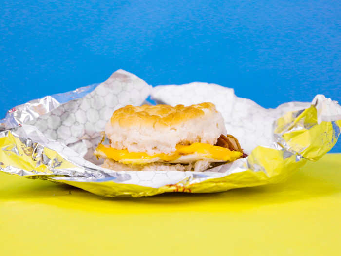 BACON EGG AND CHEESE BISCUIT — The name is self-explanatory: it