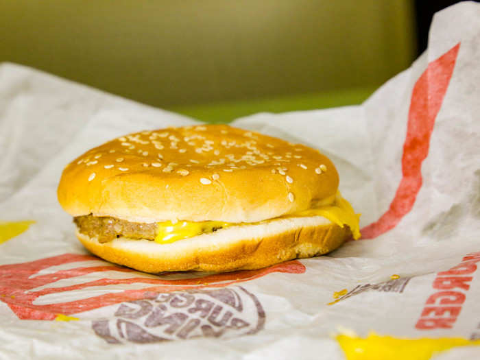 BURGER KING — The only cheeseburger with a sesame bun, this burger was also handed to me mere seconds after I