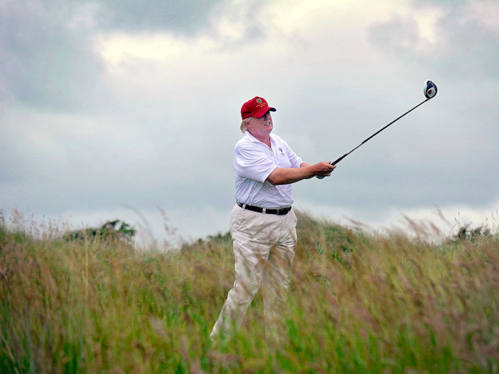 Instead, he flew to Virginia to play at the Trump National Golf Club in Potomac Falls.