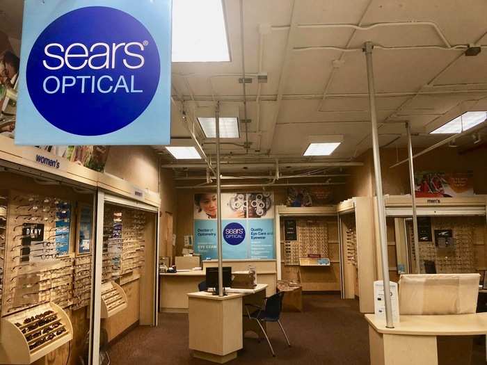 On this floor, we walked by an optical center, the first in-store add-on we had found at Sears since we arrived.