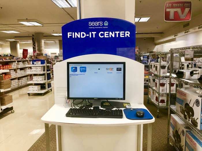 We also saw some monitors set up to assist customers in their search for items they couldn