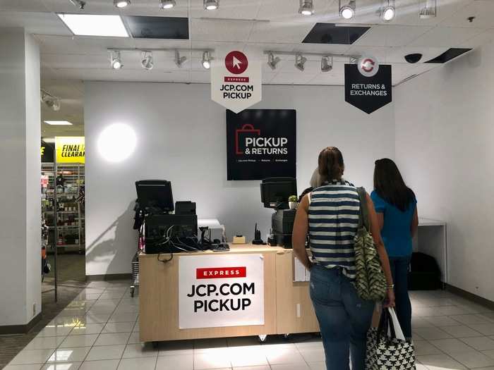 JCPenney also offers customers the option to order online and then pick up their purchases in the store and we found a kiosk devoted to this very feature.