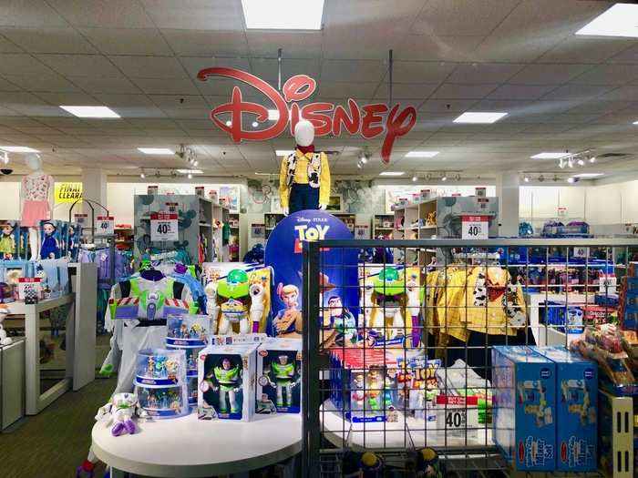 There was a massive section of toys, many of which featured characters from various Disney movies. There were also large sections of kid