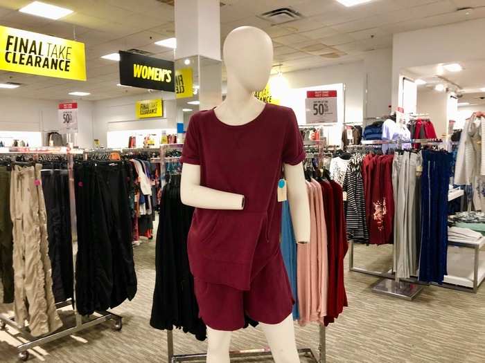 Nearby, we found a mannequin who seemed to be missing her hands ...
