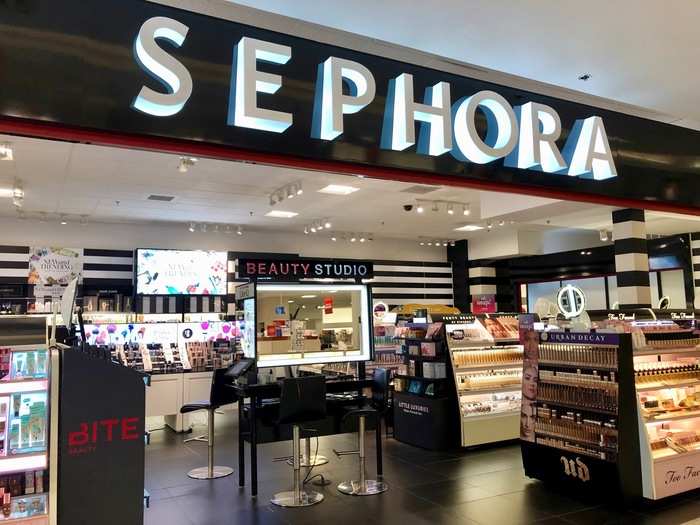 Interestingly, we stumbled upon a Sephora store in the middle of JCPenney. This partnership between the two stores was designed to increase foot traffic, though when we were there, it was pretty empty.