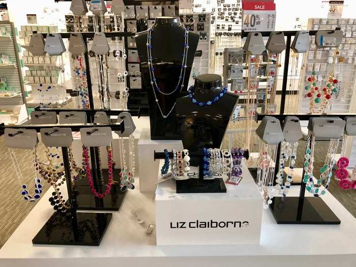JCPenney had a large jewelry selection that had some appealing options. We loved the colors we saw in this display.
