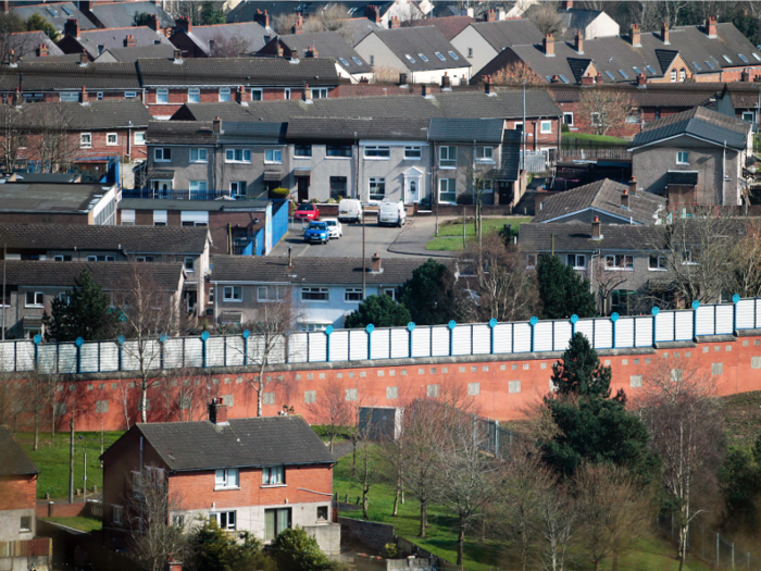 In Belfast, Northern Ireland, "peace walls" still divide the streets.