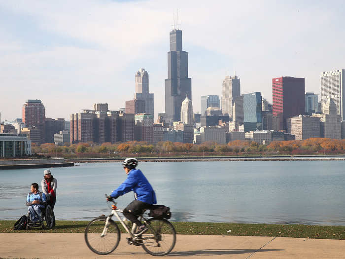 The area of Illinois around Chicago and Naperville is also among the most polluted in terms of both ozone and year-round PM pollution.