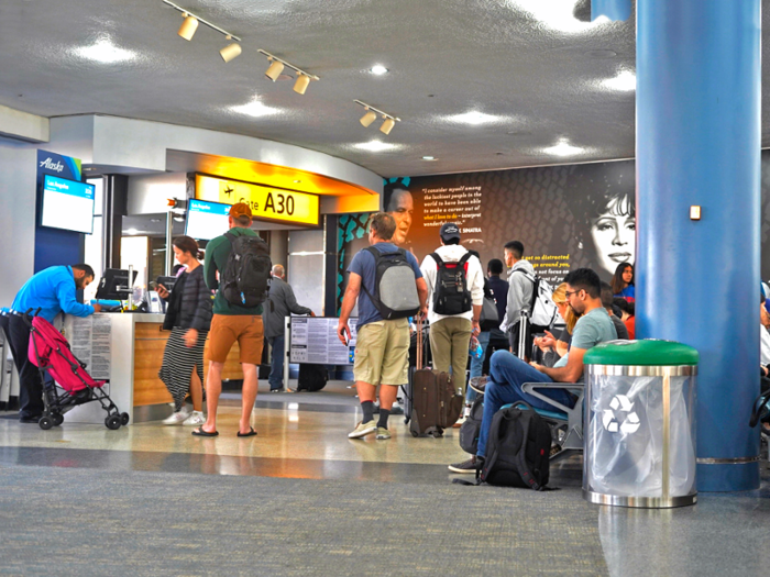 I decided to sit across from my gate so that I could see what was going on without sacrificing my personal space.