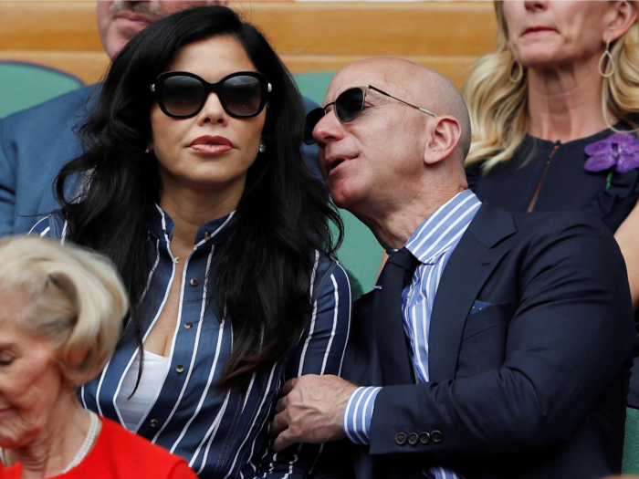 Bezos and Sanchez attended Wimbledon in early July.