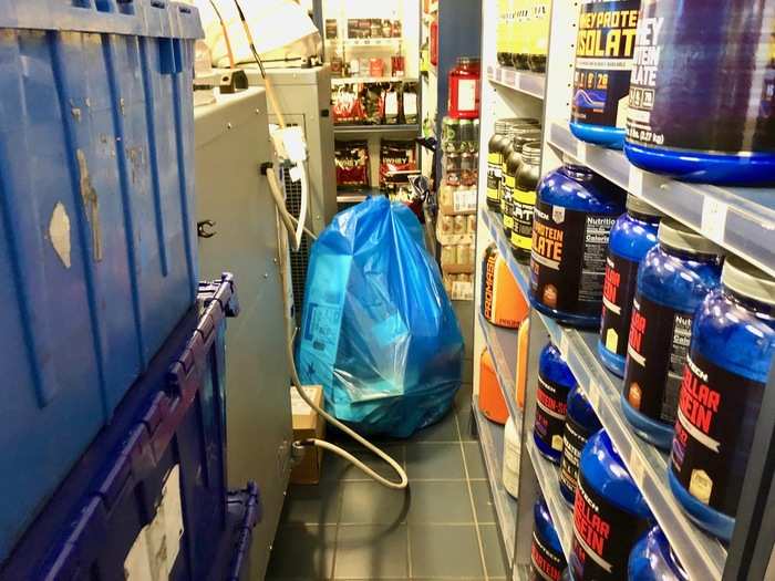 It was disconcerting when we found a large blue bag of what appeared to be trash in the back of the store.