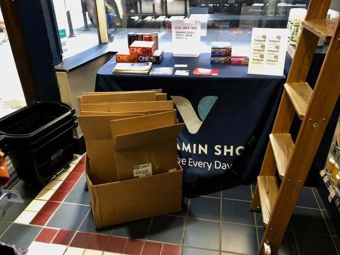 These cardboard boxes were taking up some valuable space at the front of the store.