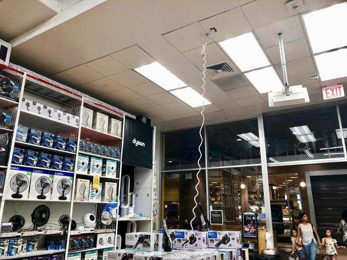 At first, the main issue with the store seemed to be the overwhelming clutter. We also saw some wires protruding from the ceilings throughout the store.