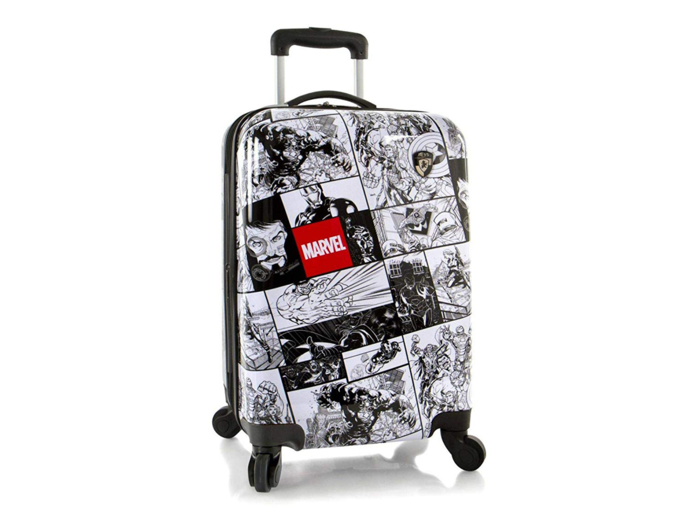 A sturdy suitcase to bring superheroes on your trip