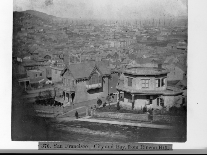 Before 1869, San Francisco folks made wealthy by the Gold Rush turned Rincon Hill into one of the city