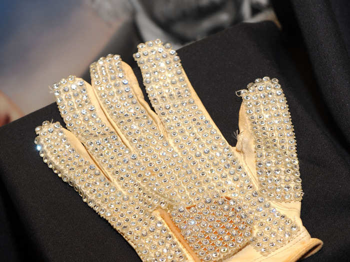 At the 2009 auction, the iconic, white spandex, Swarovski-encrusted glove that became synonymous with the King of Pop sold for $350,000.