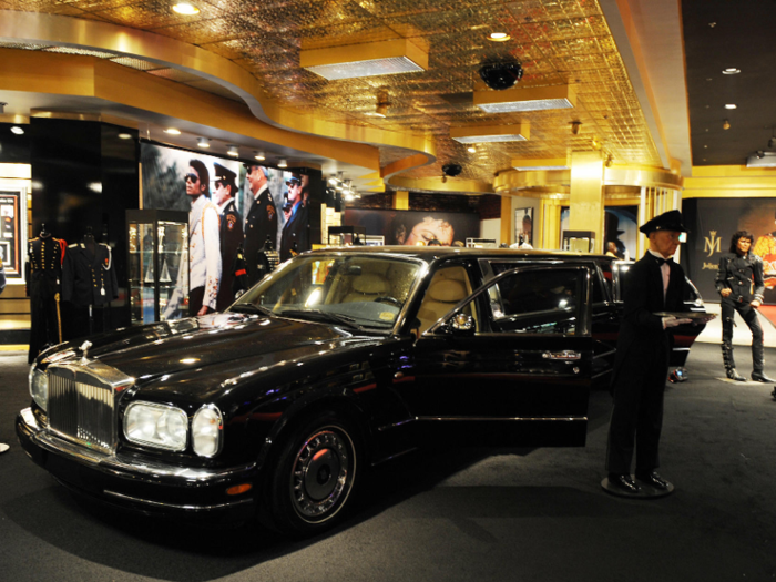 He also collected cars, like this personalized Rolls Royce limousine.