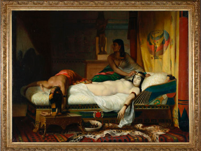 Forbes reported that Jackson purchased the oil on canvas painting seen below for $46,000. The painting, called Cleopatra