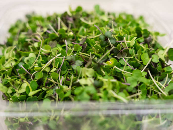 Business Insider sampled a few different harvested greens, including baby kale, and spicy watercress.