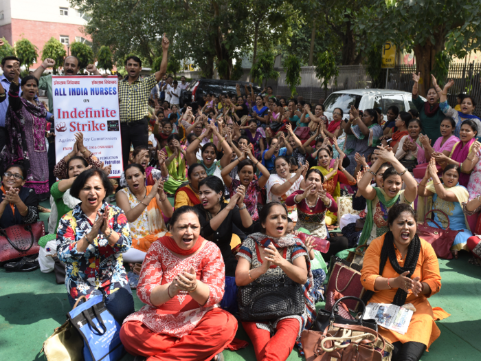 In 2016, millions of Indian workers protested Narendra Modi