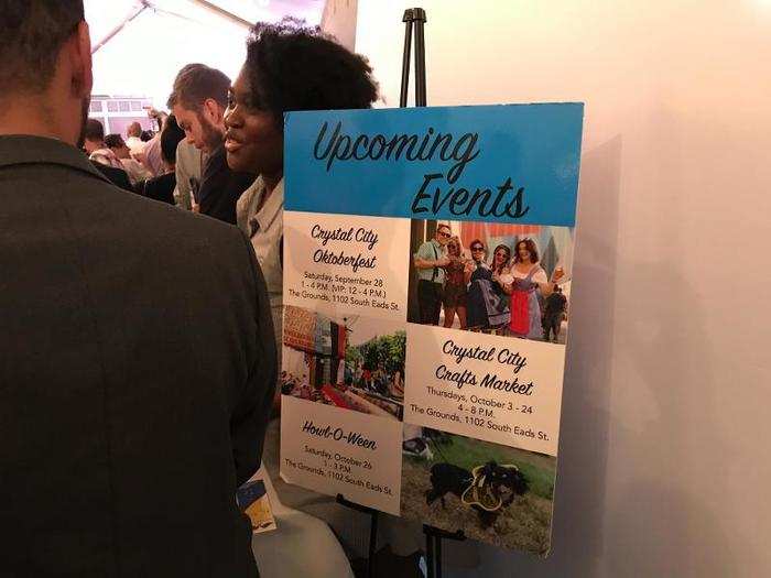 It was so crowded that I almost missed the informational table on community building in Crystal City.