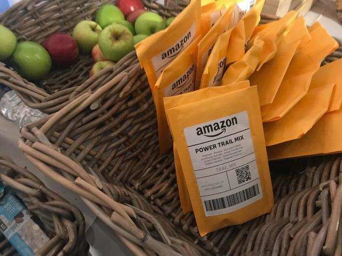 Amazon even had some fun with the snacks.