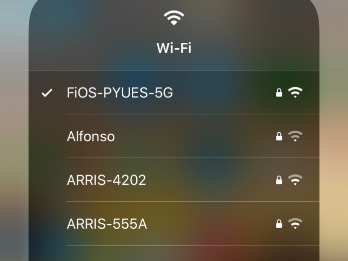 Manage Wi-Fi and Bluetooth from the Control Center.