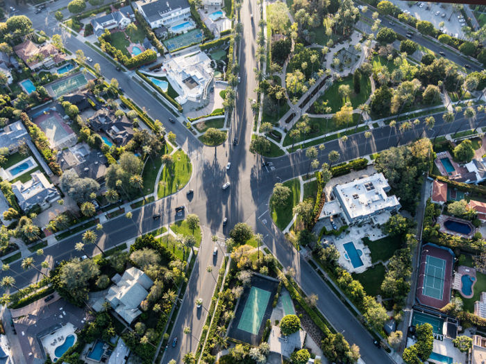 The now-$79.9 million home sits in the ritzy Trousdale Estates section of Beverly Hills.