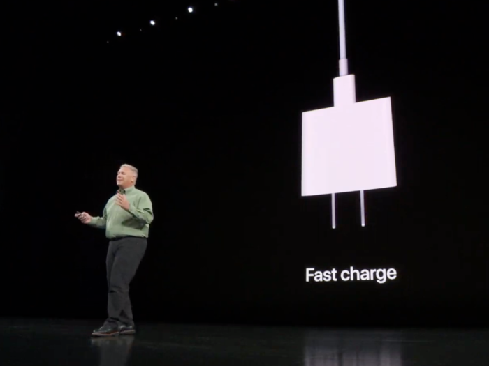 The iPhone 11 Pro ships with a faster charger.