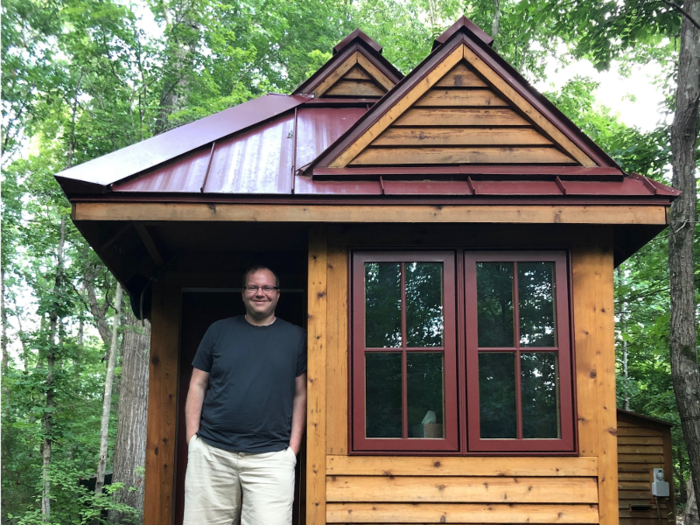 Ryan Mitchell of The Tiny Life previously told Business Insider it cost about $30,000 to build his 150-square-foot tiny house, including solar panels. "Even after accounting for the cost of the house, I