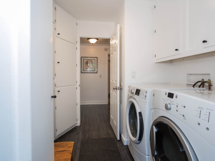 A washer and dryer, which are included in the purchase, can be seen below.