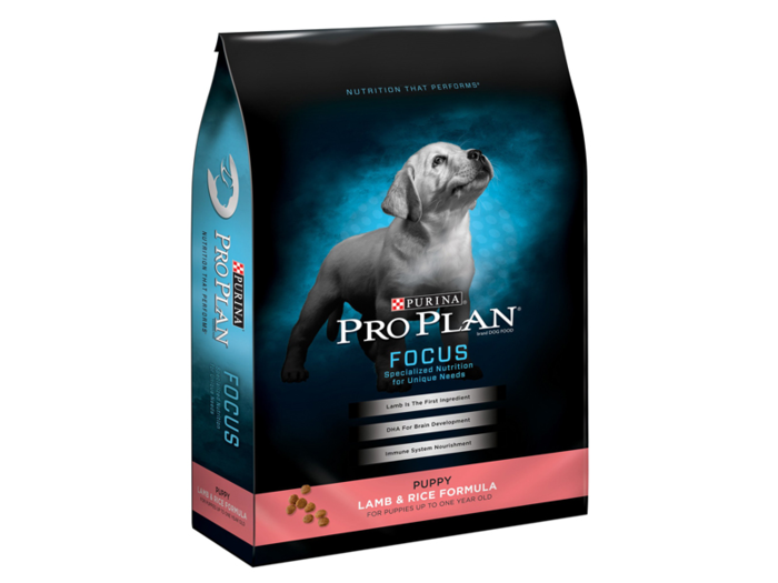 Dog food designed for puppies