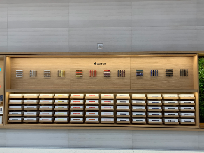 The store has a physical version of the new Apple Watch Studio.