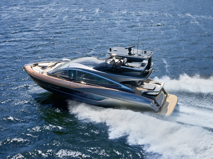 The LY 650 has advanced tech that allows owners to remotely turn on and off the yacht