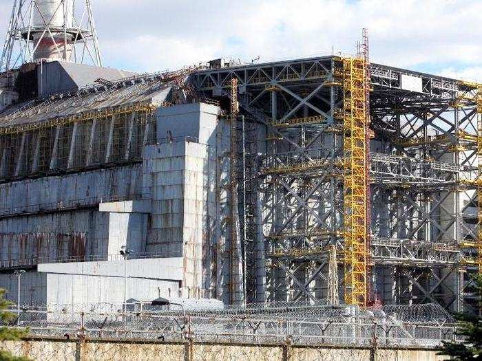 At the same time, the sarcophagus was running into structural problems. The roof was putting too much weight on the reactor walls.