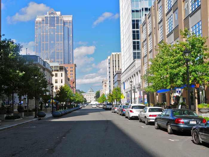 18. Raleigh, North Carolina, had net migration of 159,756 between 2010 and 2018 — 14.1% of the metro