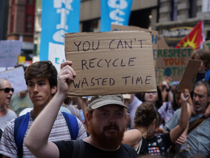 Some signs were simple and stark.