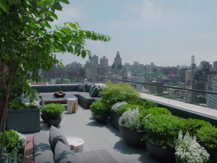 The apartment features the ultimate New York City luxury element: outdoor space. Kors says he