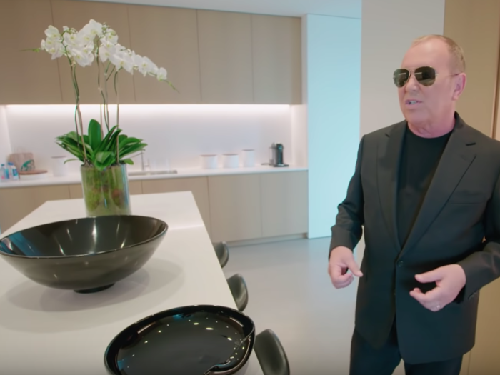 In keeping with his famously classic and chic design aesthetic, Kors says he loves having black bowls in his kitchen to fill with brightly colored things like lemons.