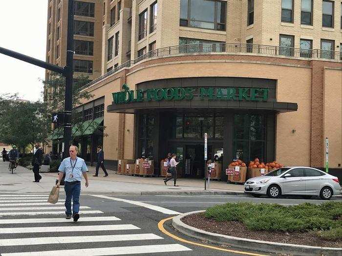 Across the street there is a conveniently located Whole Foods, which is owned by Amazon.