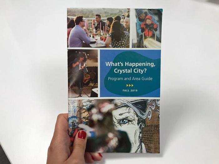 An Amazon employee gave us this pamphlet about things to do and sights to see in Crystal City.