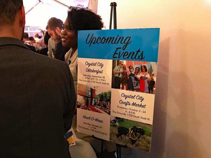 At the event, we found a booth dedicated to spotlighting upcoming events in Crystal City.