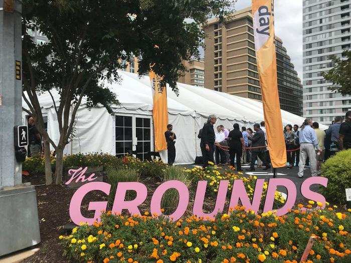 Amazon Career Day took place at "The Grounds," a recently opened "art and public space activation where Crystal City and Pentagon City meet."