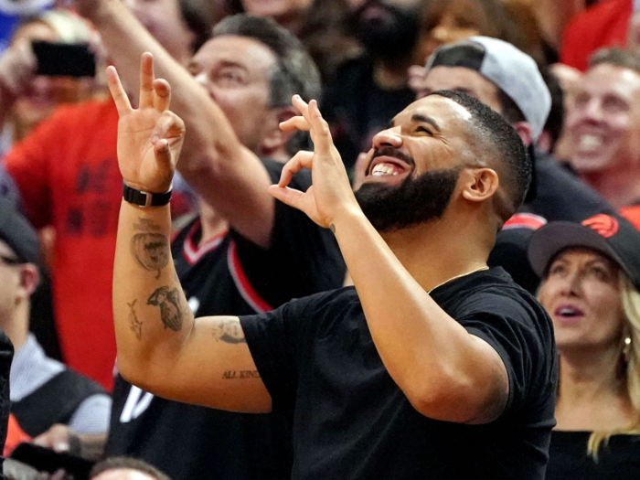 Even though Drake is often seen courtside cheering on the Raptors...