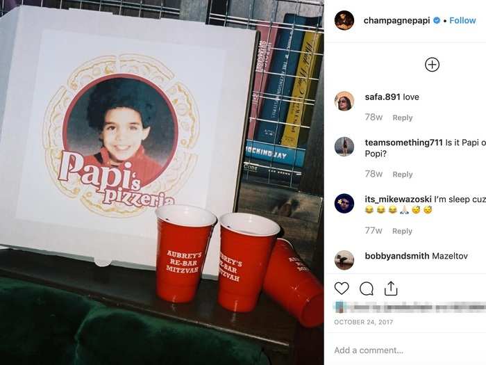 Like many religiously observant Jewish people, Drake had a Bar Mitzvah when he was around 13 years old. Billboard reported that he even hosted a "re-Bar Mitzvah" for his 31st birthday.