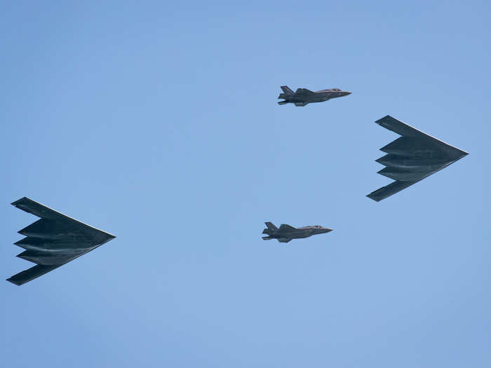 The B-2 and the F-35 are "strategic assets in different ways, so it might just be reminder to all of our competitors globally that when we work together we can really bring some firepower," Skaluba added.