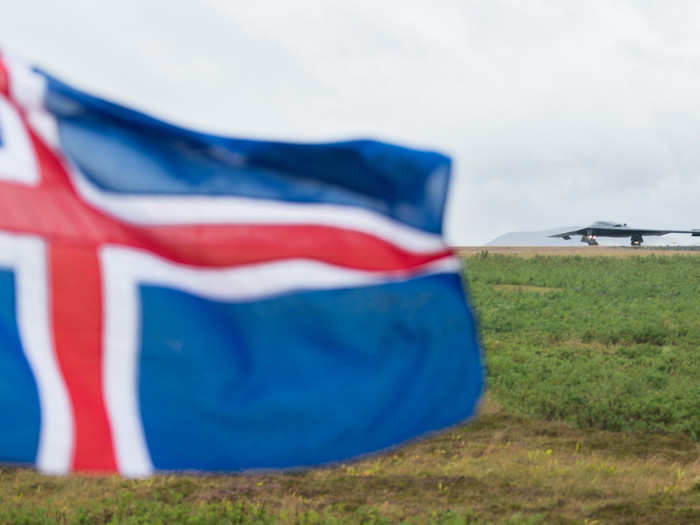 A day after arriving in the UK, a B-2 landed in Iceland — the bomber