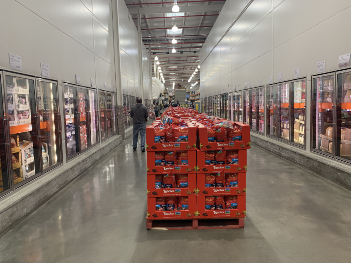 I was struck by how similar the frozen goods section looked to those in American Costco stores. Using the same white tile on the walls and orange dividers in the fridges, I almost forgot I was halfway across the world in Australia.