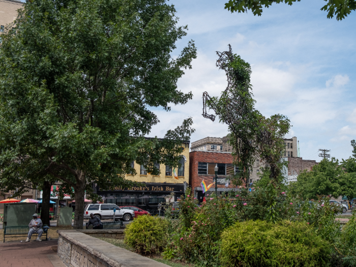 Beyond the horse farms, horses are everywhere in Lexington, from the street signs and the city parks ...